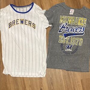 Womens Milwaukee Brewers Baseball Tshirt Bundle Size M/L
